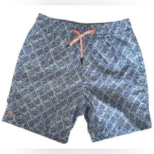 Jcrew Boys' swim trunk with UPF 50/Size: 6 Blue/White